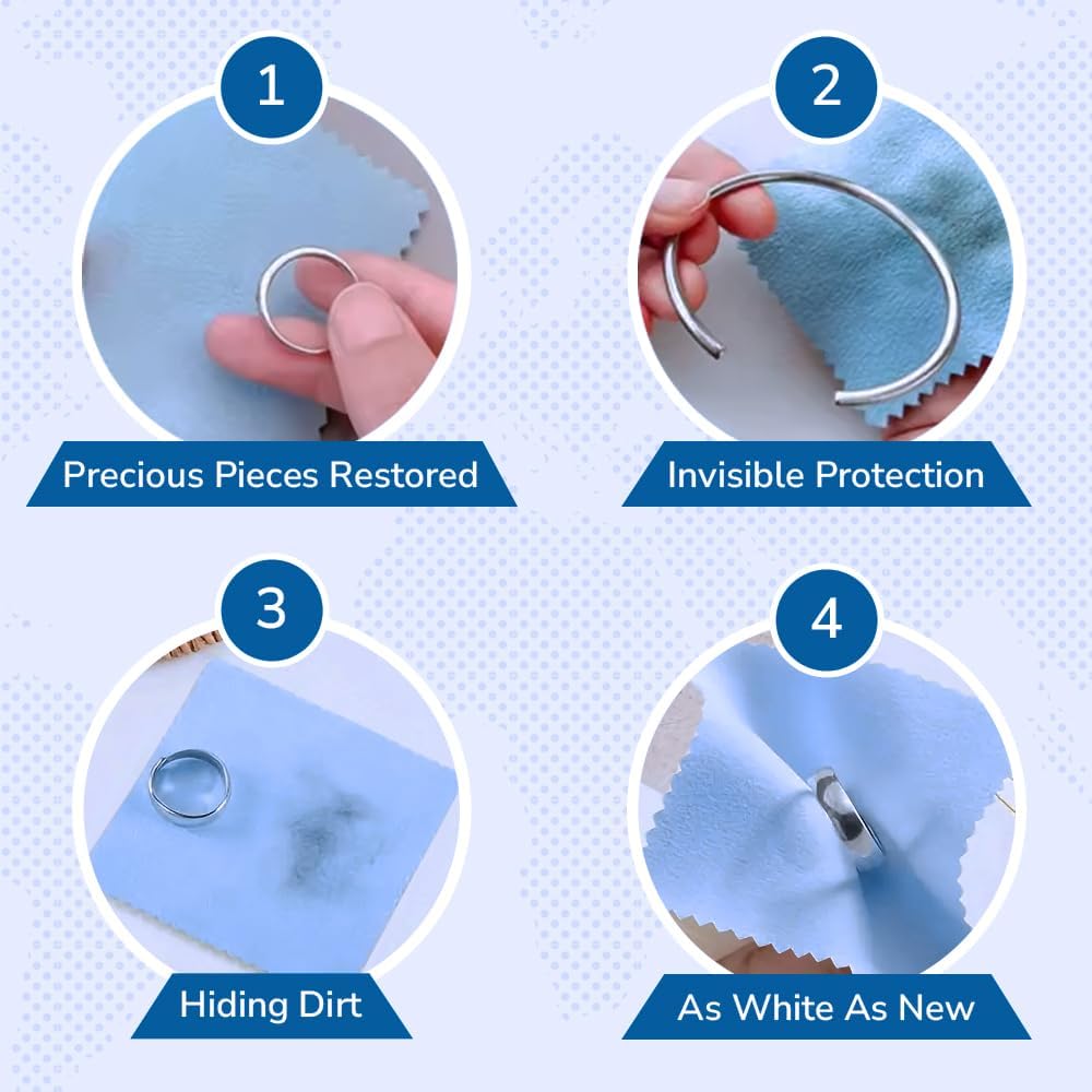 Goddard's Silver Polish Cloth for jewelry and silverware care, soft cleaning cloth with brand logo visible.