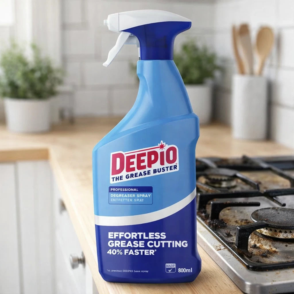 Deepio All Purpose Degreaser Spray 800ml bottle with trigger spray for professional grease removal and cleaning.