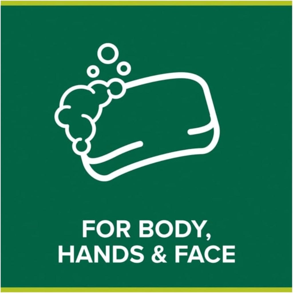 Palmolive Naturals Moisture Care soap bars with olive and milk for hands, face, and body; gentle daily cleansing in a multipack.