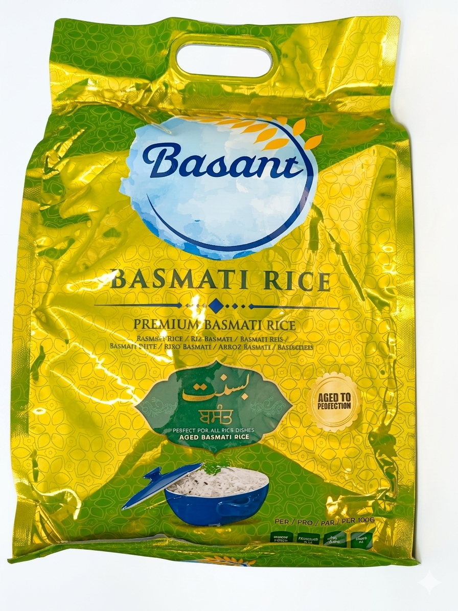 Basant Premium Basmati Rice 5kg | Aged Long Grain Fragrant Basmati
