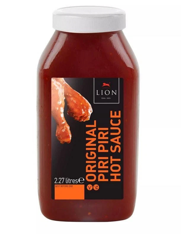 Lion Original Piri Piri Sauce 2.27L – Professional Catering Size | Tangy & Spicy Marinade for Grilled Chicken & BBQ | Vegan & Vegetarian Friendly