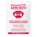Ajinomoto Monosodium Glutamate MSG seasoning 1kg pack, showing white granulated umami flavor enhancer in a resealable bag.