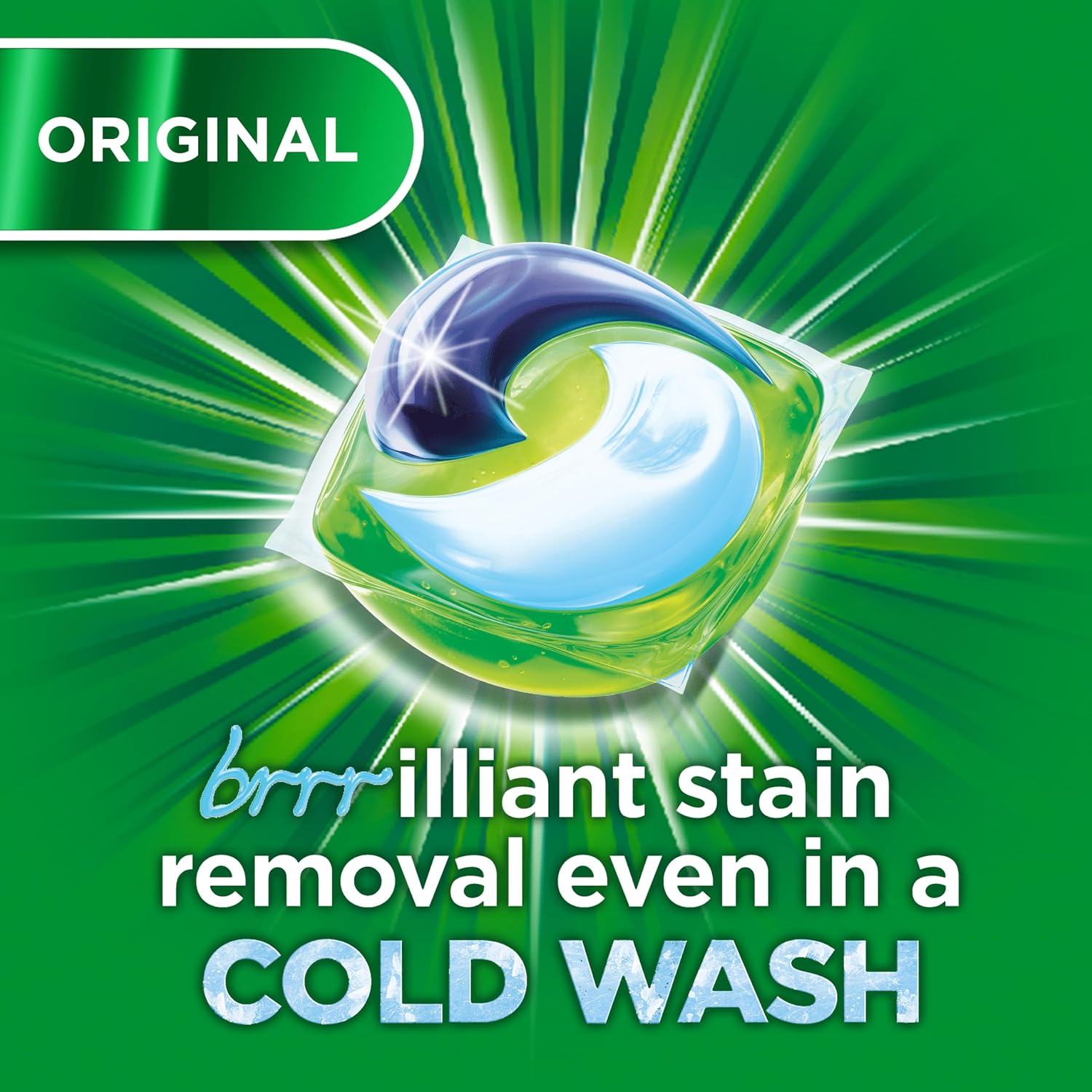 Ariel Professional Liquipods laundry pods in bulk, 50 and 100-pack, for efficient all-in-one laundry cleaning.
