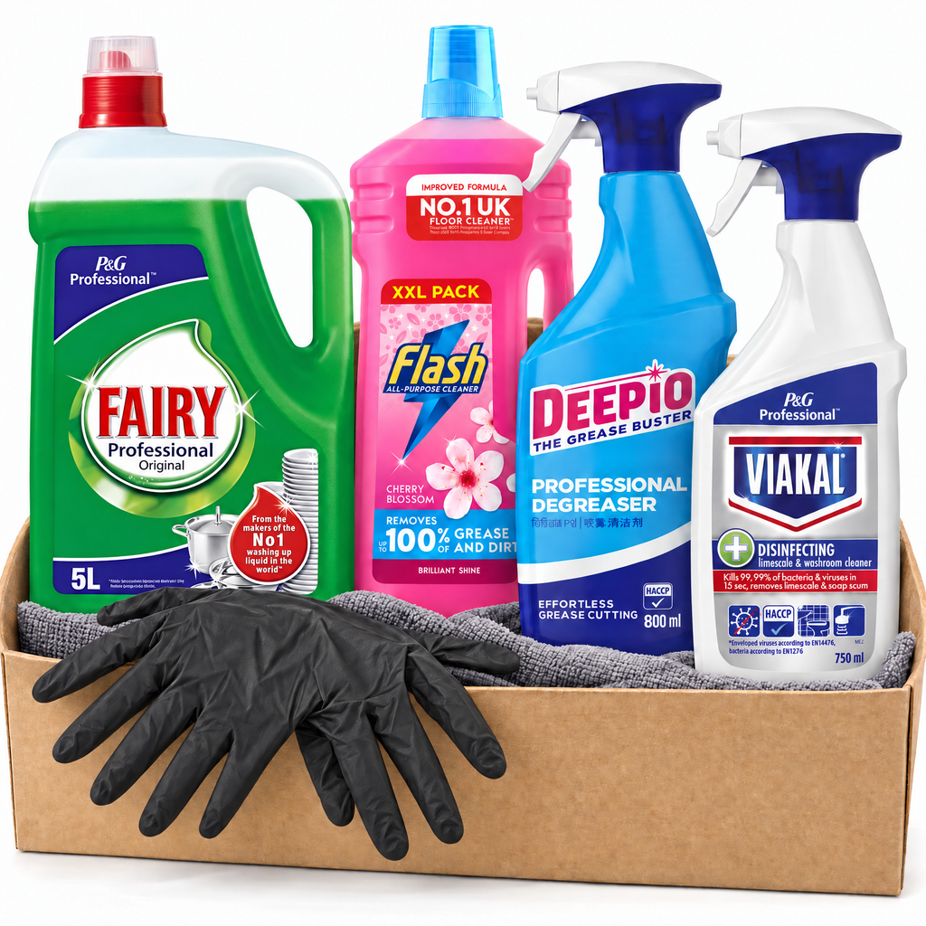 Reign Goods Kitchen Cleaning Starter Bundle with free reusable gloves