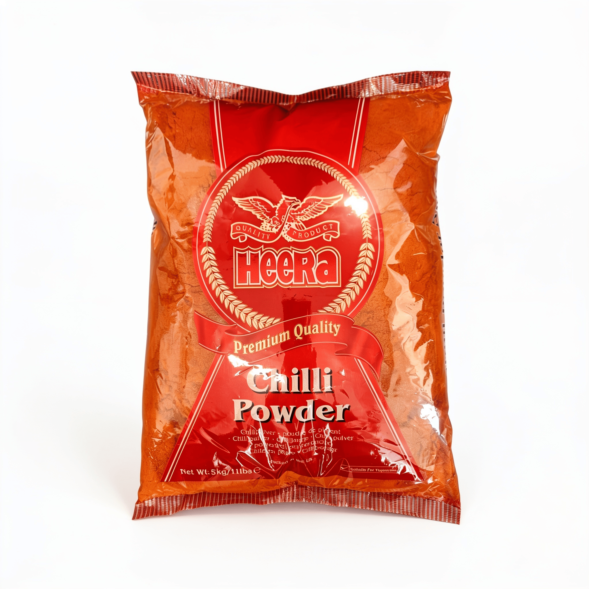 Heera Mild Chilli Powder 5kg, premium Indian red chili spice in bulk, vibrant red ground spice for flavorful cooking.