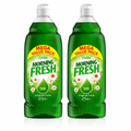Morning Fresh Original Washing Up Liquid in a pack of 2 bottles, 675ml each, with bright label design and clear liquid inside.
