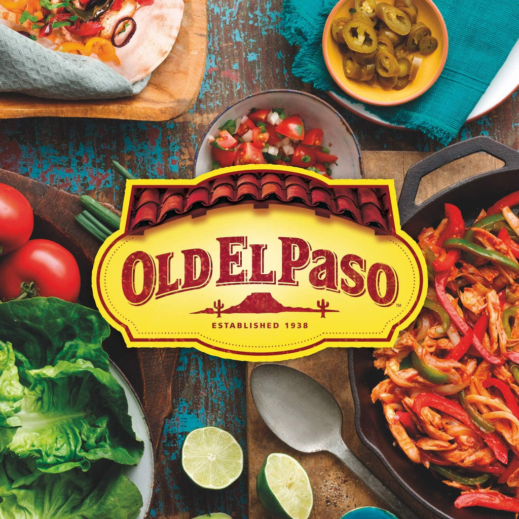 Old El Paso flour tortillas pack of 2 x 8 wraps, soft tortillas for fajitas, burritos, and quesadillas, 326g multipack.