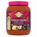 Patak's Kashmiri Masala Curry Paste in a large 2.2kg jar, used for authentic Indian curry dishes, with colorful spice blend visible.