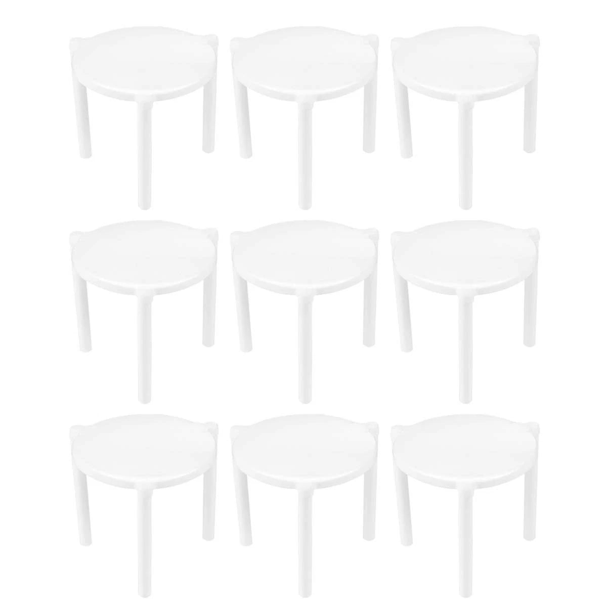 Reign Goods pizza saver tripods in a pack of 100, plastic supports for pizza box lids and tables, catering supplies.