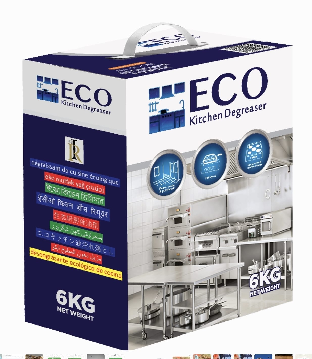 Reign Goods Eco Kitchen Degreaser Powder 6kg, heavy-duty multi-purpose cleaner for ovens, pots, pans, and floors.