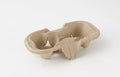 Eco-friendly cardboard drink holder tray with 2 cups, sturdy kraft material, designed for coffee, tea, and cold drinks.