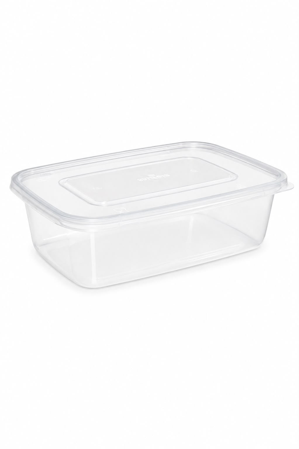 Set of 25 clear plastic food storage containers with lids, 500ml, BPA-free, microwave and freezer safe by Reign Goods.