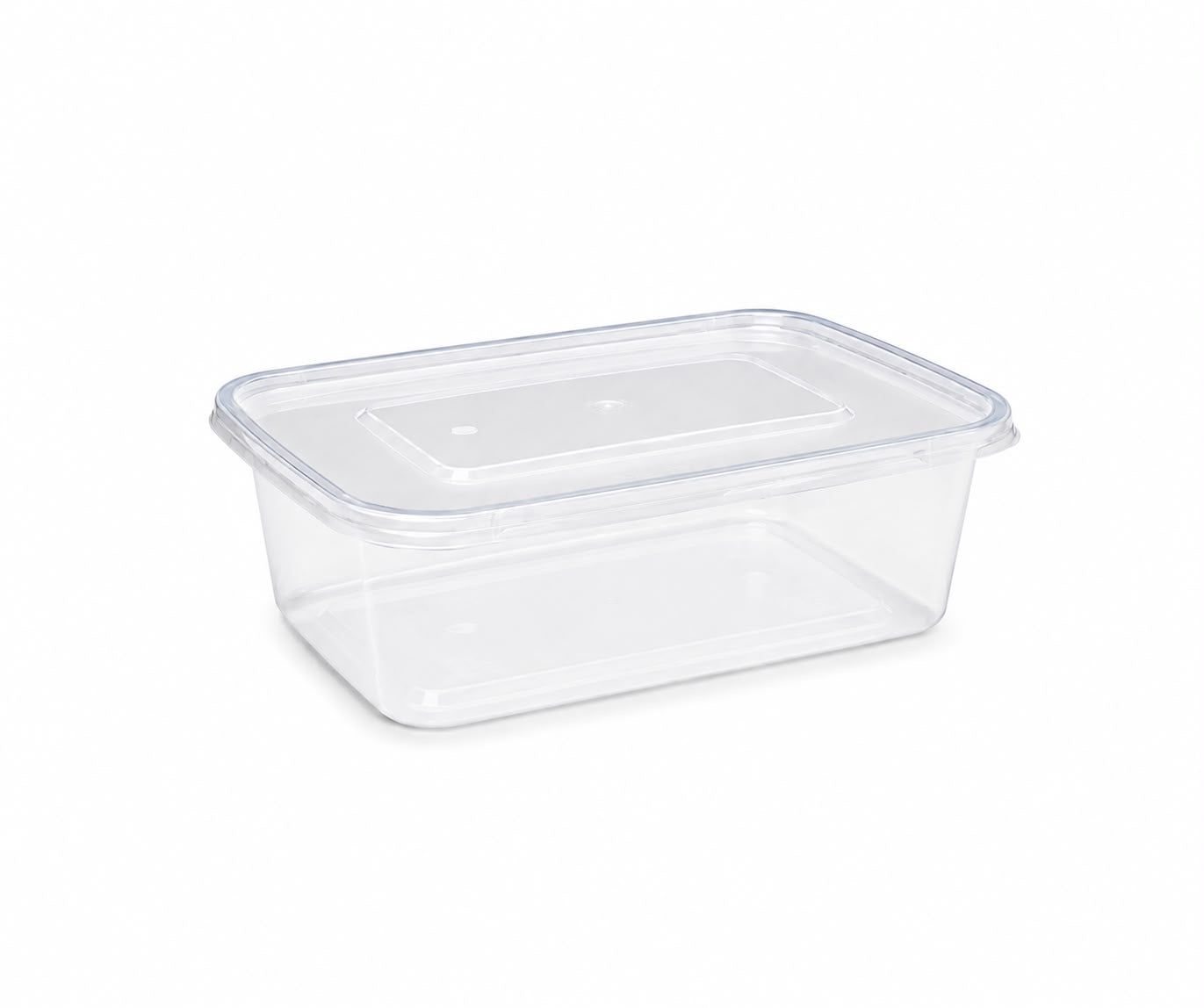 Set of 25 clear plastic food containers with lids, 650ml, BPA-free, microwave and freezer safe, Reign Goods meal prep boxes.