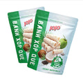 Reign Goods JoJo Coconut Wafer Rolls pack of 3, crispy and delicate snack sticks in original and coconut coffee flavors.