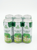 Six 320ml bottles of Reign Goods Green Coco Pure Coconut Water, no added sugar, in a pack of six. Soft drinks product image.
