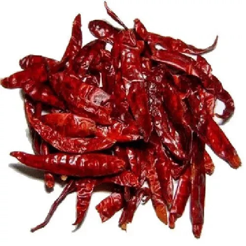 Heera Whole Dried Long Red Chillies from Reign Goods, 200g, Indian spices and herbs for cooking.