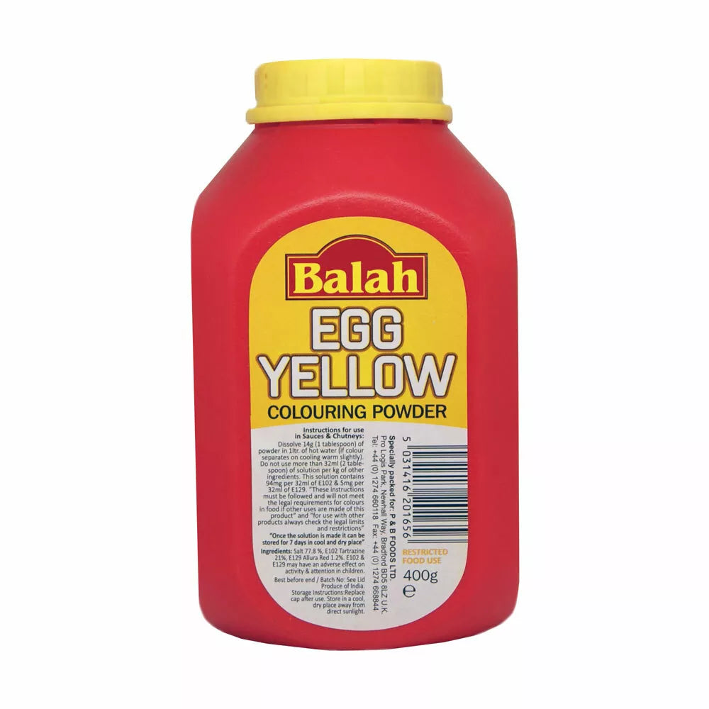 Supreme red food colouring powder in a 400g jar, edible baking dye with vibrant red, orange, green, and yellow shades, spice and herb product.