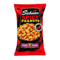 Tiger Tiger Sichuan spicy peanuts in a 100g pack, showcasing crunchy peanuts coated with bold, spicy Sichuan seasoning.
